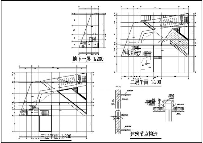 某长56.1米 宽约49.9米 三层图书馆CAD建筑设计含总平（无屋顶平面 无剖面图）_图1