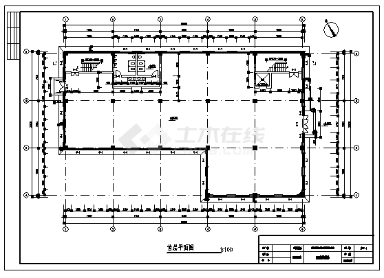 厂房设计_某市物流加工区某五层工业厂房建筑施工cad图(含计算书，毕业设计)-图二