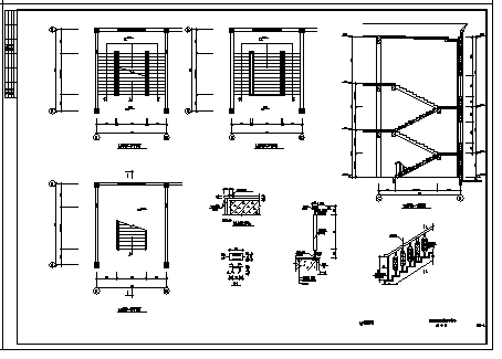 办公楼设计_某公司三层办公楼全套建筑施工cad图，含施工组织设计-图二