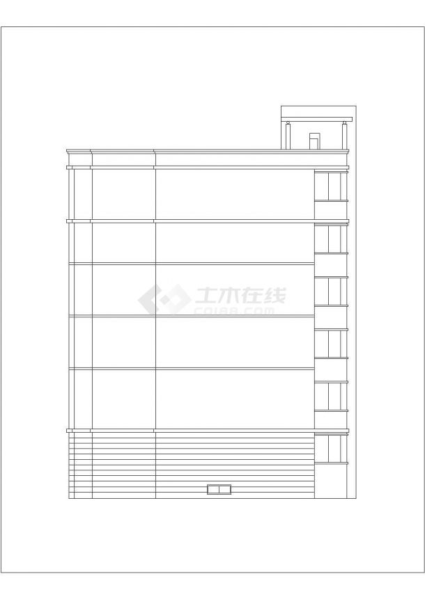 某小区多层框混结构住宅楼设计cad全套建筑施工图（甲级院设计）-图二