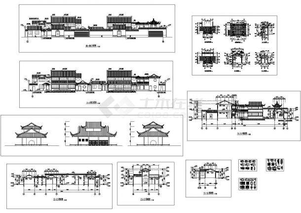 经典古建筑亭屋cad设计全套建筑施工图纸（甲级院设计）-图一