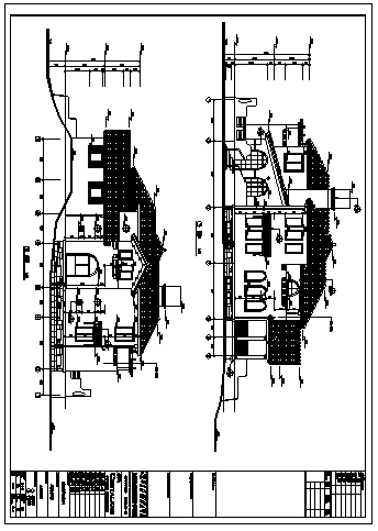 某二层带地下室A户型独立别墅建筑施工cad图，共十五张-图一