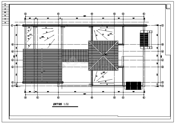 某二层1号龙湖别院落建筑施工cad图(带效果图，共十张)-图二