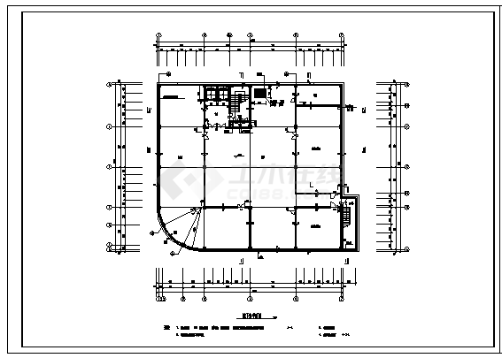 某十四层带地下室住宅小区建筑施工cad图，共十张-图二
