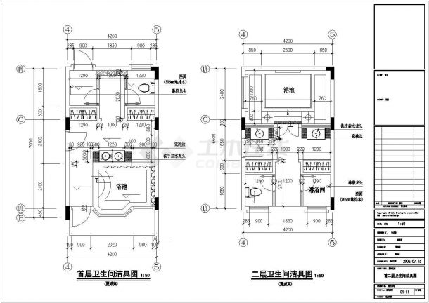 某小区住宅建筑设计装修施工CAD全套图纸-图一