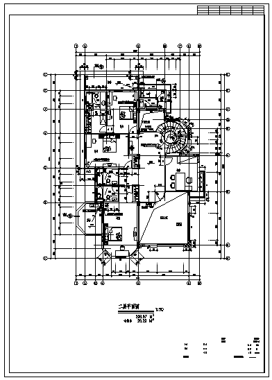 576平方米三层带半地下室碧水天源二期A型别墅建筑施工cad图(带效果图，共十二张)-图一