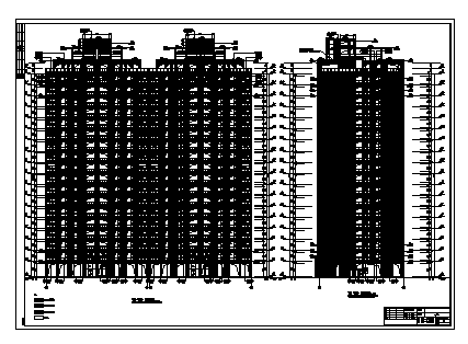 住宅楼设计_十七层加跃层住宅楼建筑施工cad图，含计算书-图二