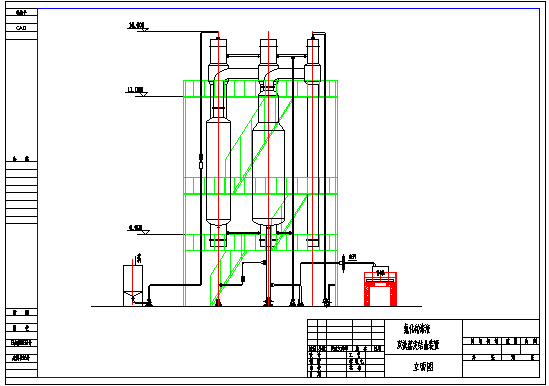 氯化钠工业废水双效蒸发成套cad设计图纸_图1