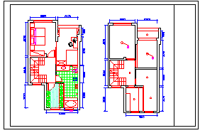 某两层别墅装修cad施工设计图_图1