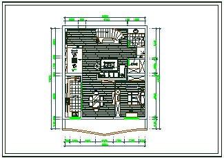 春江苑别墅室内装饰设计CAD图-图一