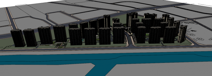 设施完备的城市建筑su模型_图1