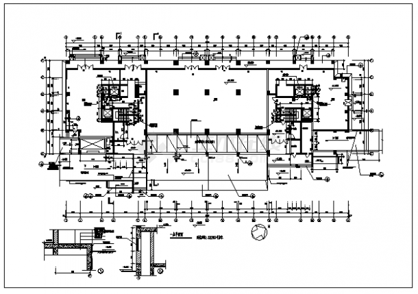 二十六层公寓建筑施工cad图(含平面图，共八张)-图二