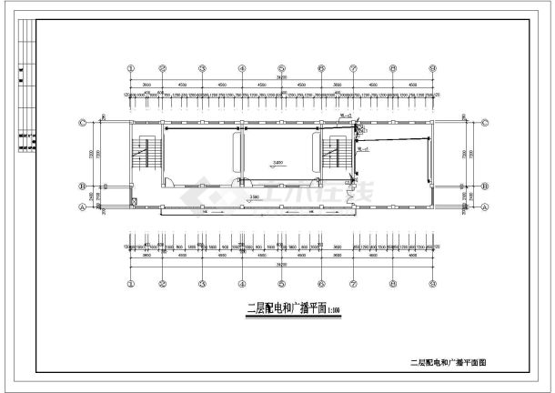 1010平方米三层中学教学楼电气施工图纸-图一