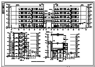 教学楼设计_3000平米某五层框架结构综合教学楼建筑施工cad图，含计算书-图一