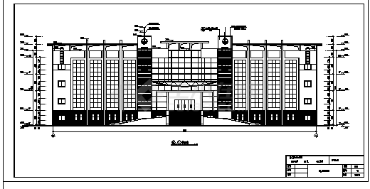 办公楼设计_3000平米某厂区四层办公楼建筑施工cad图，含毕业设计-图一