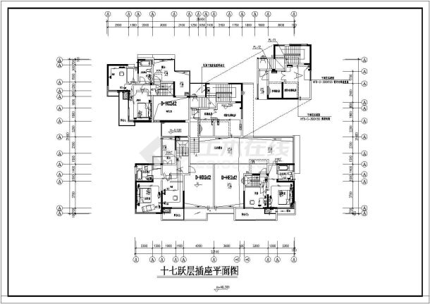 某小区高层住宅电气施工图-图一