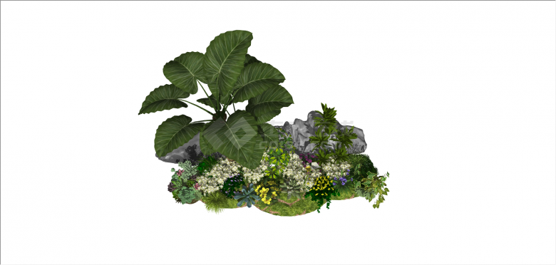 现代多类别植物团su模型-图二