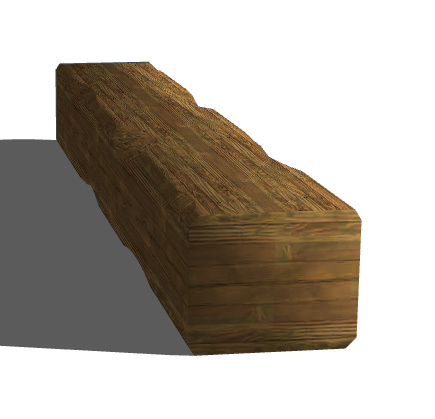 简约木头石桌石凳su模型-图二