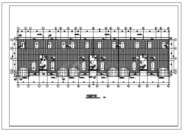 3949平方米某六层华银园住宅小区建筑施工cad图，共十三张-图一