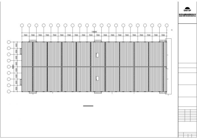天津市岚西路某大型石业有限公司钢结构厂房全套建筑设计CAD图纸_图1