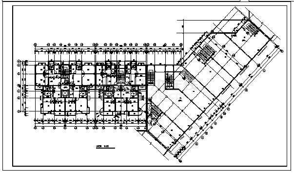 5602平方米某市九层金玉良园小区住宅建筑施工cad图，共十八张-图一