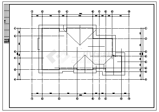 856平方米两层独立别墅建筑施工cad图(带效果图，共六张)-图一