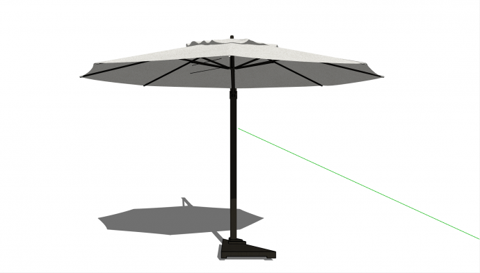 现代大型遮阳伞户外家具su模型_图1