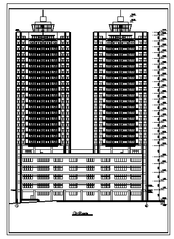 某二十四层住宅全套建筑施工cad图，共十七张-图二