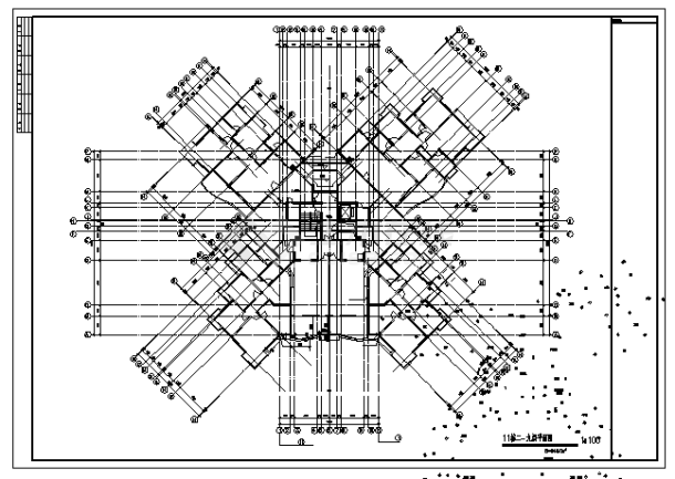 某十一层高档花园全套建筑施工cad图，共十五张-图一