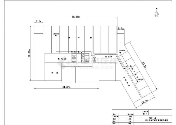 海关大厦1B天线分布图CAD图纸-图一