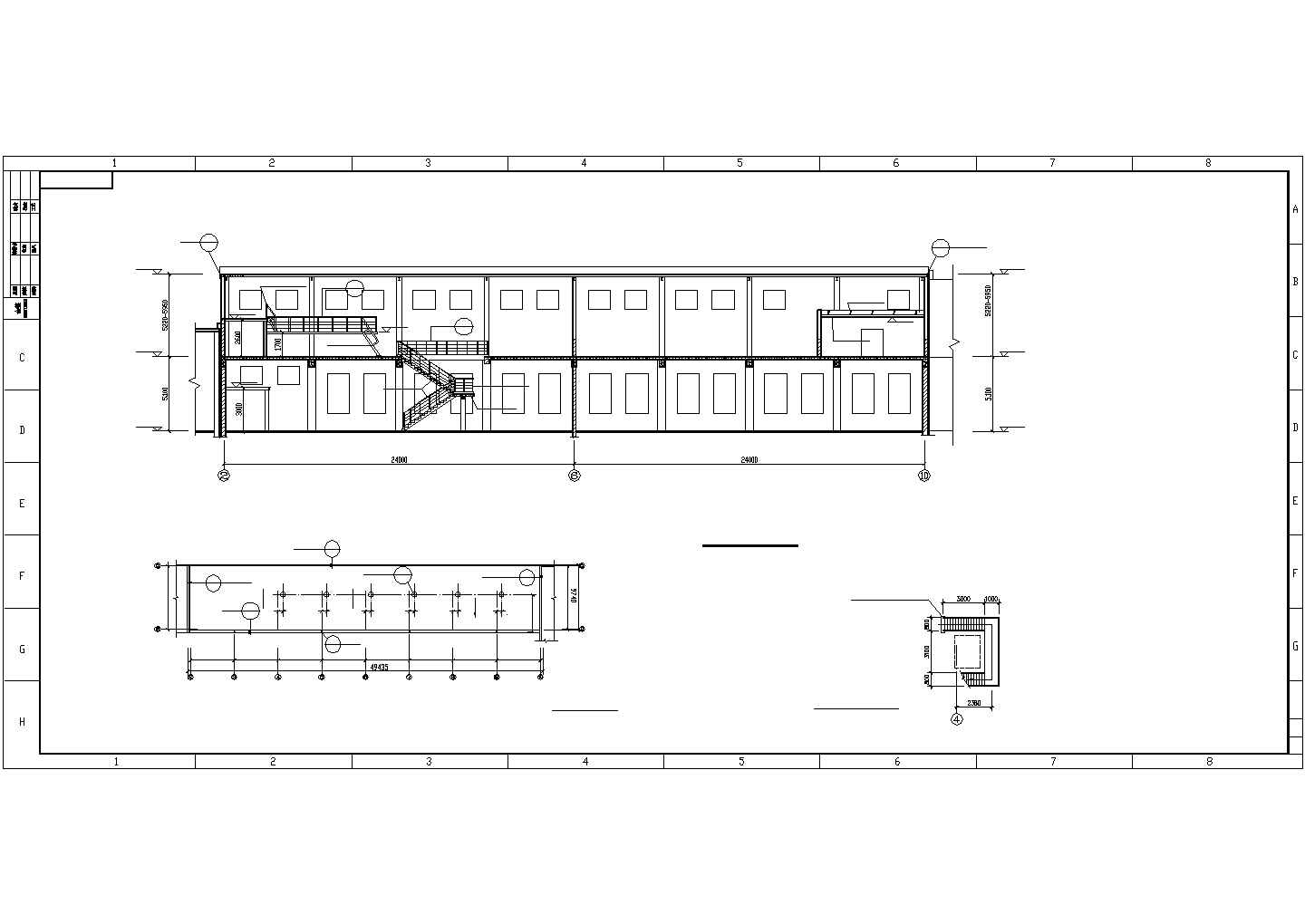 某钢结构厂房建筑设计CAD图纸（共4张）