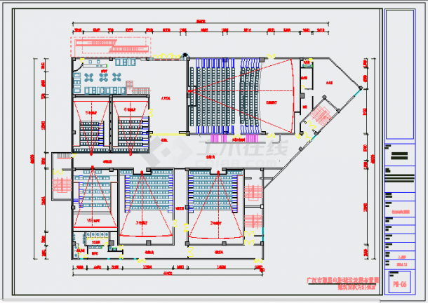  As built drawing of CAD design plan of a Shanghai Juxing Cinema City - Figure 1