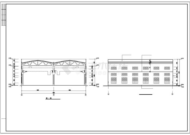 某工厂建筑施工CAD设计图（共4张）-图二