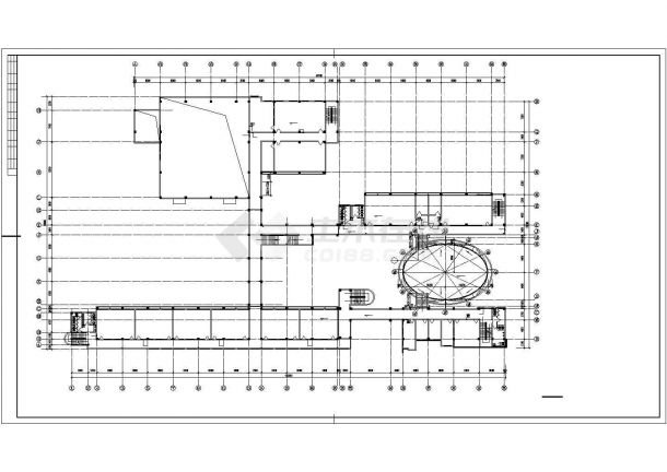 某四层民用建筑学校综合楼建筑设计施工图纸（总建筑面积8383平方米）-图一