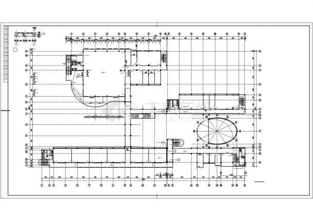 某四层民用建筑学校综合楼建筑设计施工图纸（总建筑面积8383平方米）-图二
