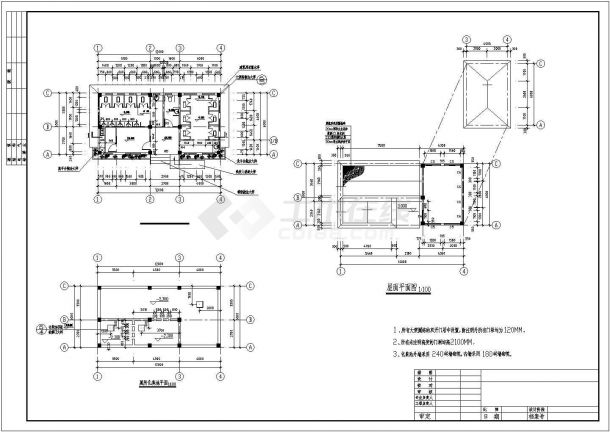 某大型商贸中心公厕CAD建筑设计施工图纸-图一