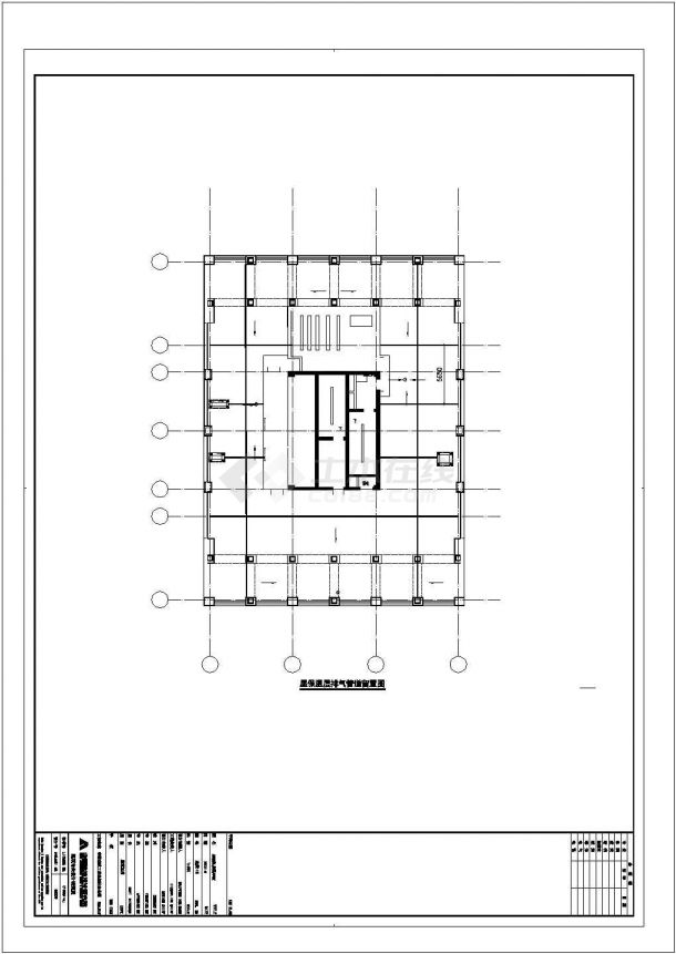 屋顶机房排气管道留置建设CAD规划图-图二