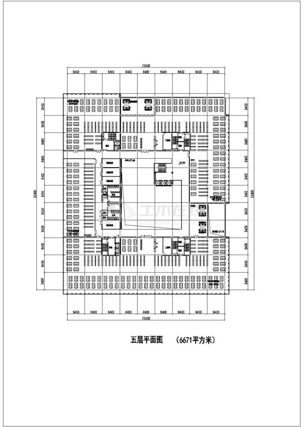 南开大学图书馆CAD建筑设计施工全套图纸-图二