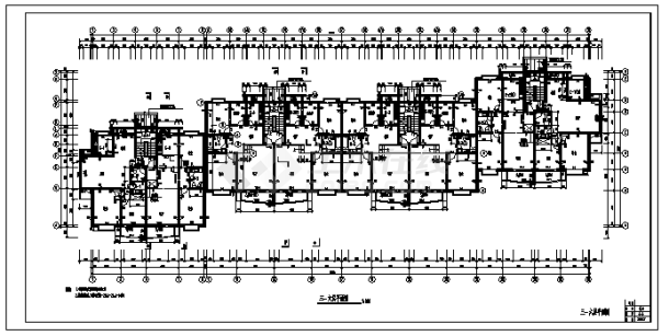 6378平方米七层住宅建施cad图，共八张-图二