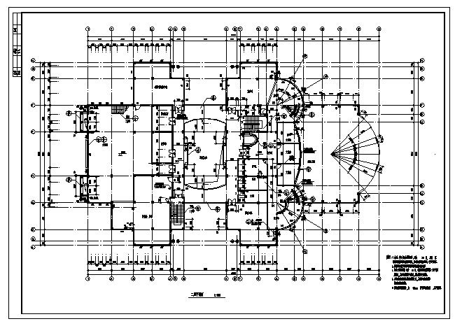 三层带地下室社区中心全套建筑施工cad图，共三十四张_图1