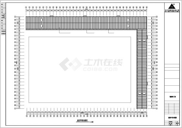 西安市灞桥区某大型钢材锻造厂单层钢结构厂房全套建筑设计CAD图纸-图一