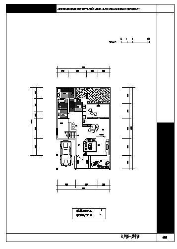 197平方米三层B户型住宅建筑施工cad图，共十六张-图二