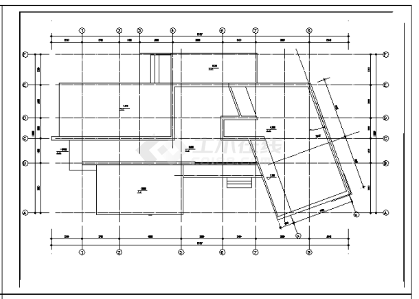 二层现代别墅建筑施工cad图(带效果图，共六张)-图一