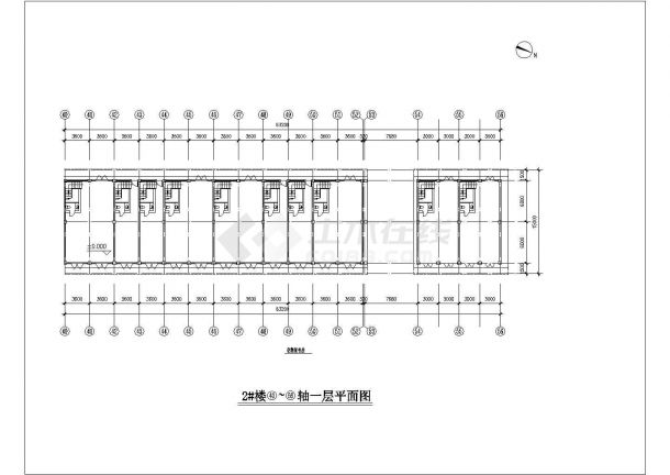 某纺机市场CAD建筑设计各层平面图方案草图-图一