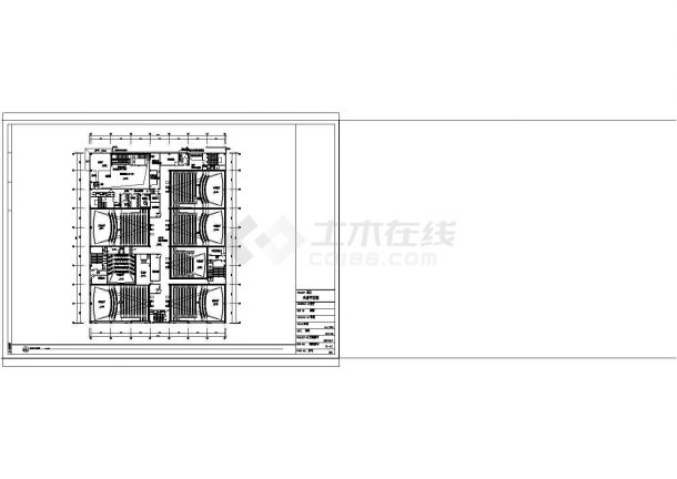某哈尔滨电影院CAD框架结构完整设计施工平面图-图二