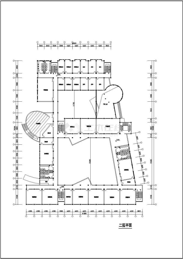 某学校CAD景观方案设计施工平立面图纸-图二