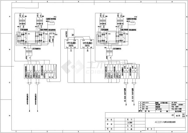 设备控制器_AC220V双电源自动切换原理图-图一