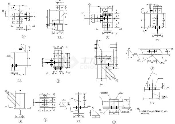 抚顺市某模具厂产品展厅楼梯详细设计CAD施工图-图一