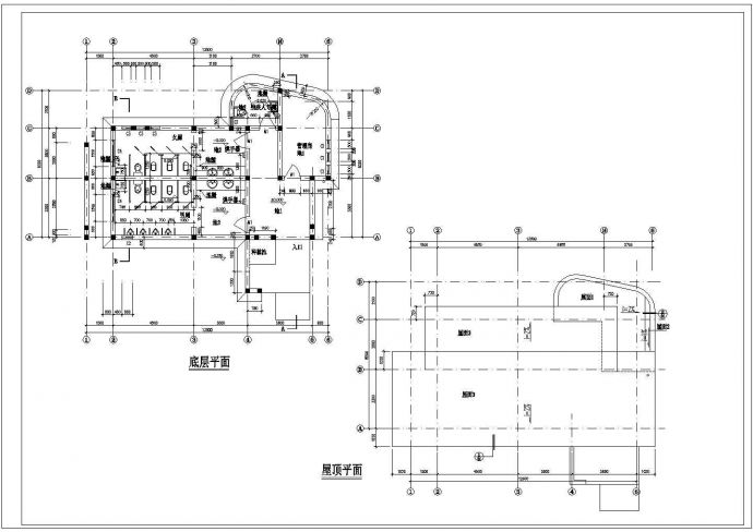 某公厕CAD完整设计图纸规划总图_图1
