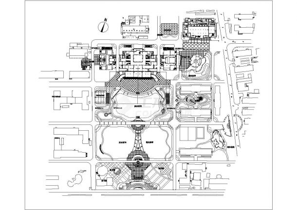 某大学校园CAD建筑规划设计图纸-图一